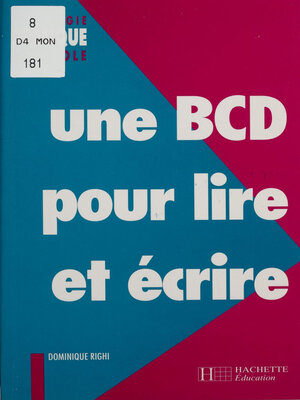 cover image of Une BCD pour lire et écrire